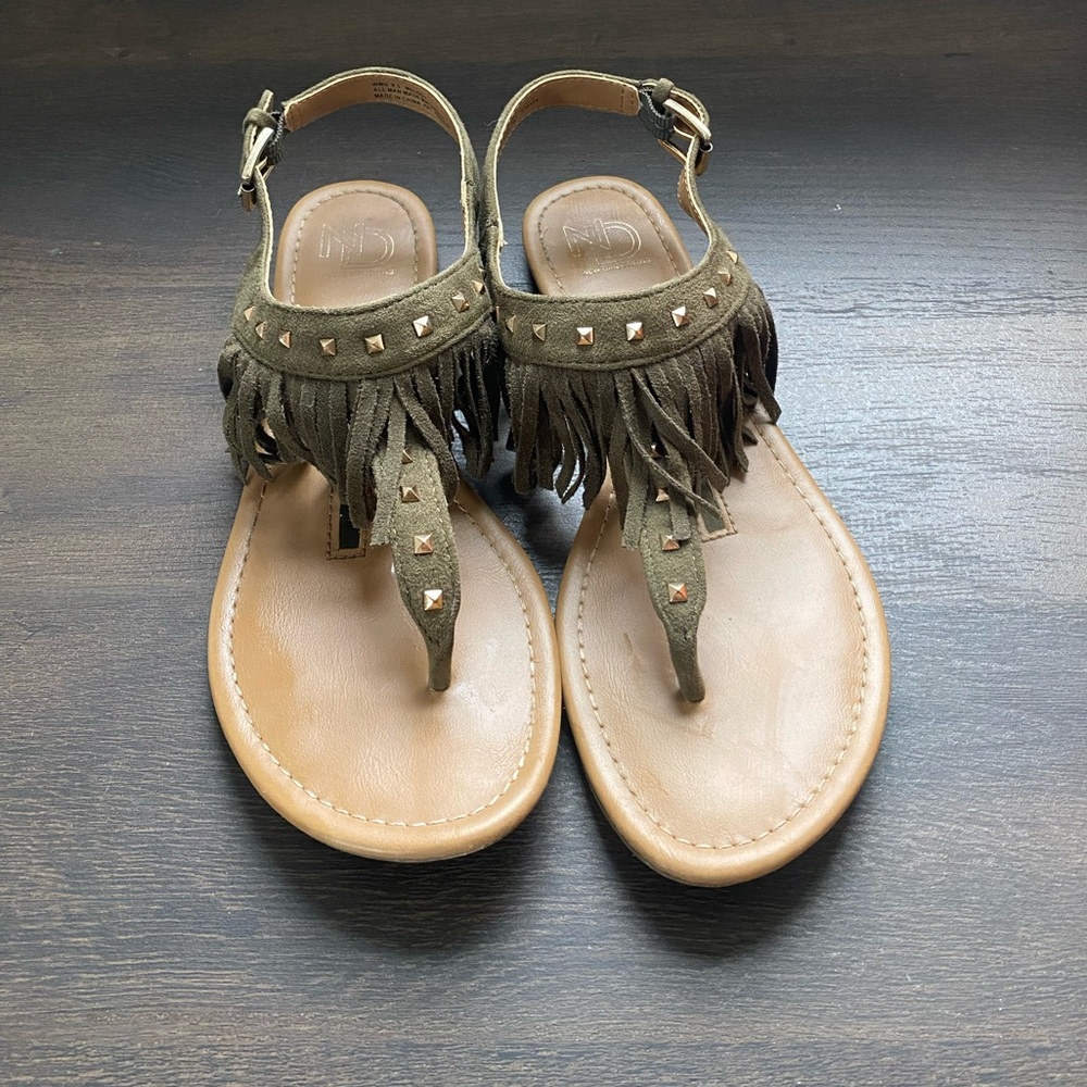New Directions fringe sandals